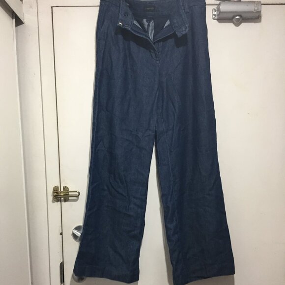 TALBOTS DENIM WIDE LEG PANTS SIZE 8 - Picture 9 of 11